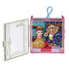 Disney Princess Perfect Pairs Belle, Fun Beauty and the Beast Unboxing Toy with 2 Dolls, Display Case and Stand