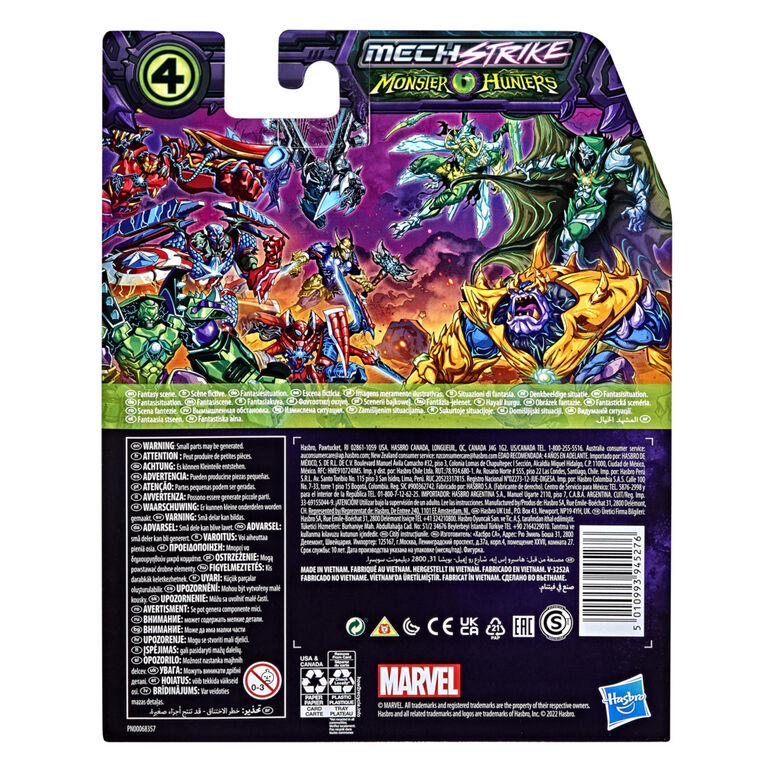 Marvel Avengers Mech Strike Monster Hunters Doctor Doom Toy, 6-Inch-Scale Action Figure with Accessory