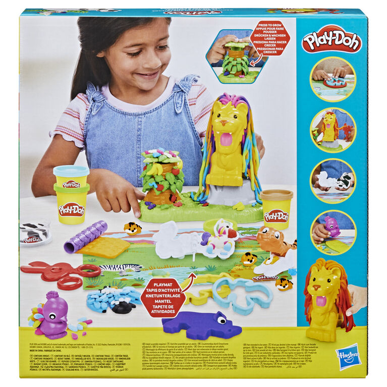 Play-Doh Growin' Mane Lion and Friends Playset, Animal-Themed Play-Doh Sets - R Exclusive