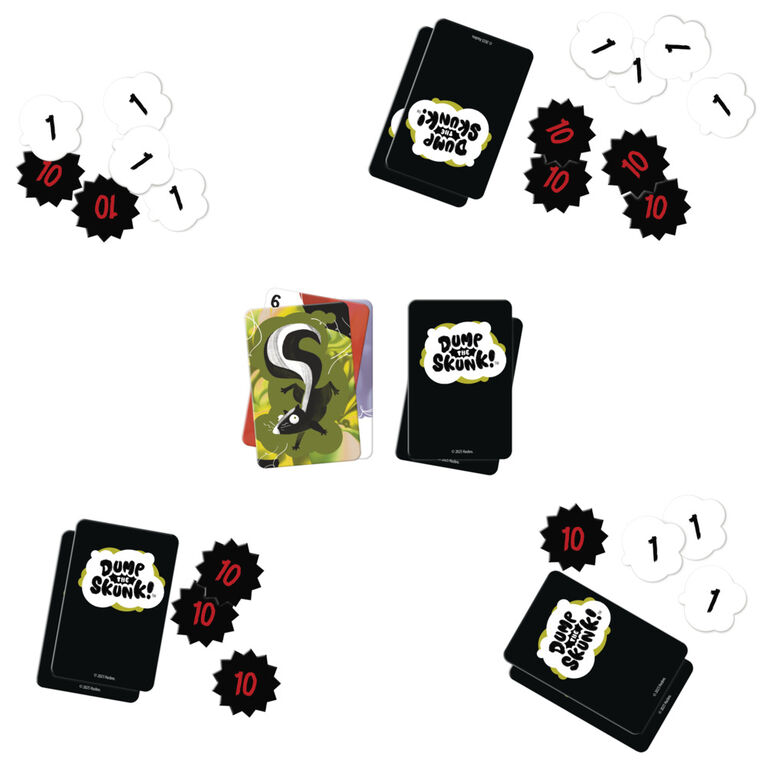 Dump the Skunk! jeu de cartes familial - Édition anglaise