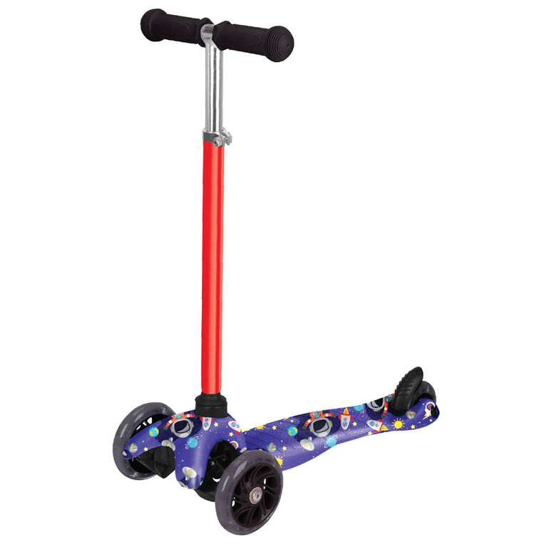Rugged Racers Kids Scooter With Spaceship Print Design
