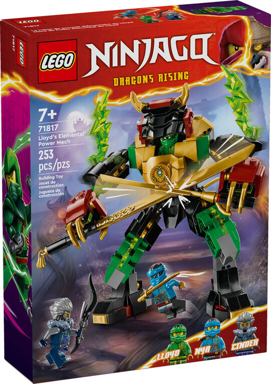 Jouet LEGO NINJAGO Le robot de pouvoir élémentaire de Lloyd 71817