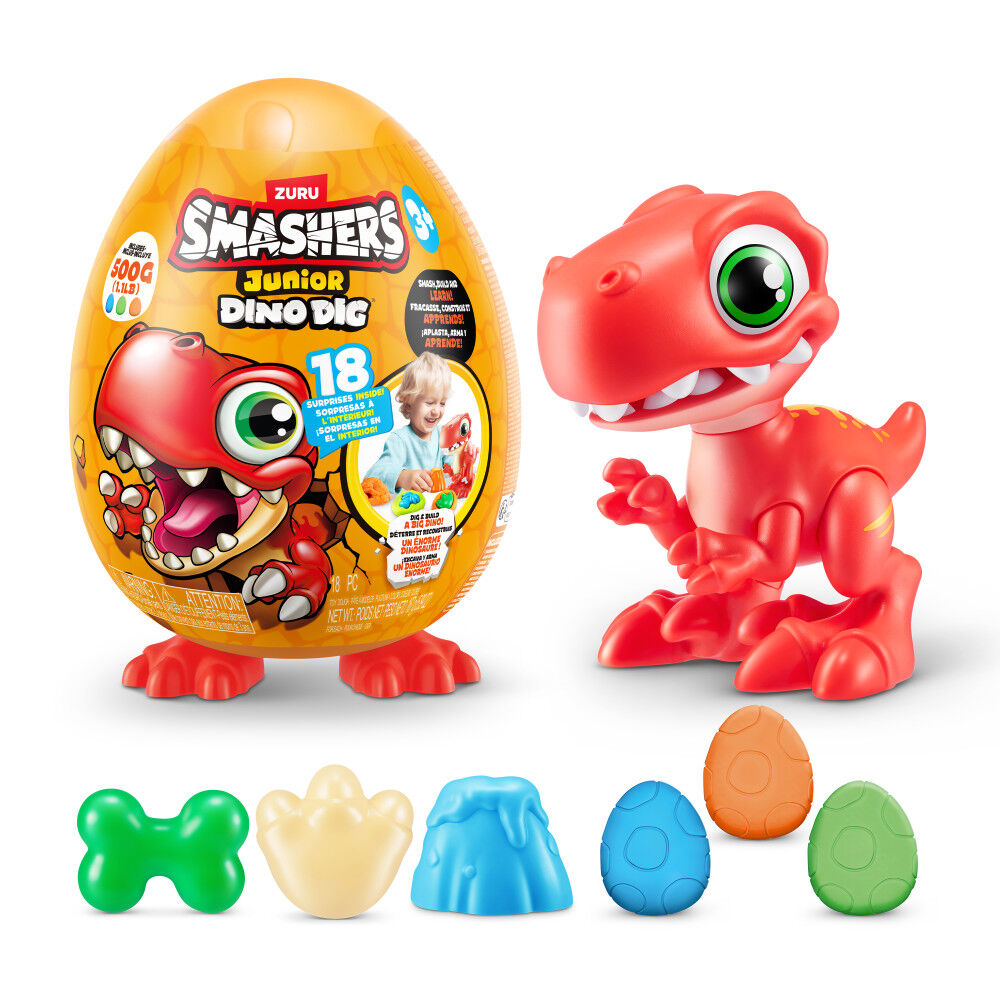 Smashers Junior Dino Dig Small Egg Raptor (Red)