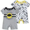 homme chauve-sourisnouveau-né future superhero 2 Pack barboteuse 0-3m gris