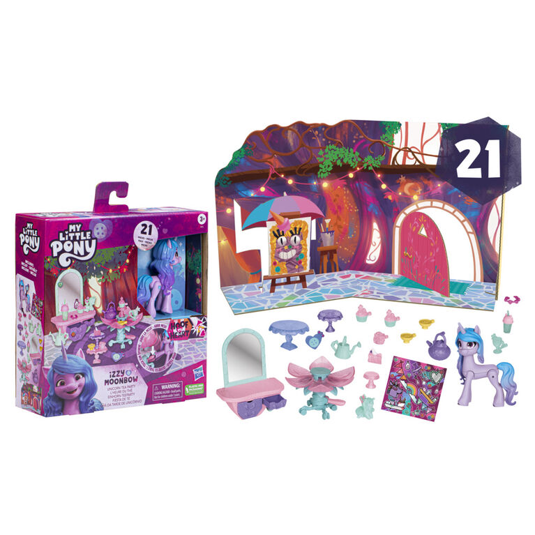 My Little Pony: Make Your Mark Toy Unicorn Tea Party Izzy Moonbow - Hoof to Heart Pony, 20 Accessories and Story Scene - R Exclusive