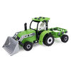 Meccano Junior, Front Loader Tractor with Moving Parts and Real Tools, Toy Model Building Kit