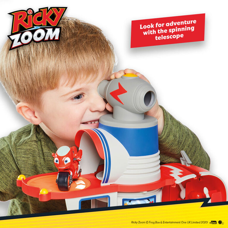 Ricky Zoom: Ricky's House Adventure Playset - Multi-level Rescue Headquarters with Sound, Ramps, Bike Launcher & More - Includes 3-inch Action Figures - R Exclusive
