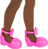 Barbie Chelsea Doll, Small Doll Wearing Removable Purple Floral Dress with Space Buns & Brown Eyes