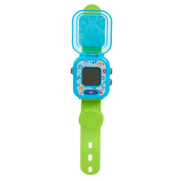 Montre Connectée de JJ d'Apprentissage CoComelon pour les Enfants avec 3 Jeux Educatifs, Alarme et Chronomètre