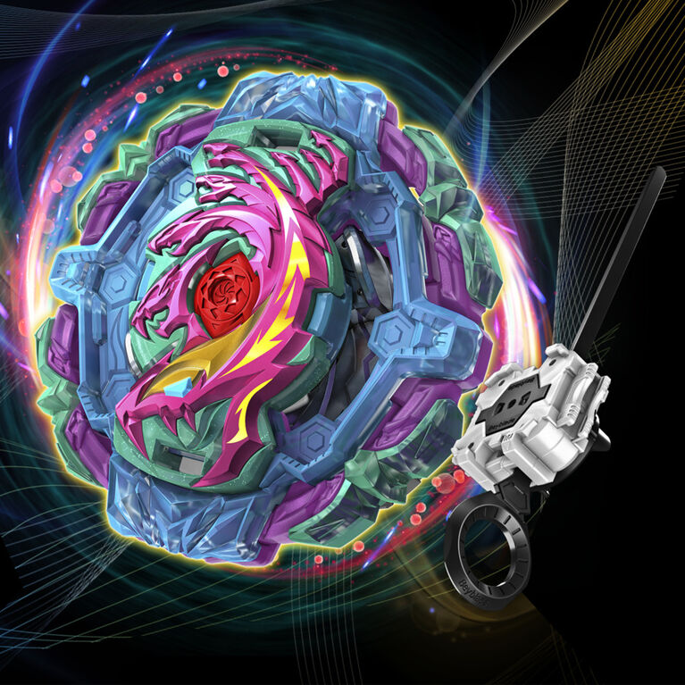 Beyblade Burst Pro Series, Starter Pack toupie de compétition Poison Cobra de type défense et lanceur