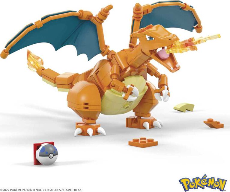Mattel met la pression à LEGO grâce à l'aide de l'Etat français : moitié  prix sur cette figurine Dracaufeu (Pokémon) volante à construire soi-même 