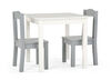 Table et 2 chaises "Inspire" (table blanche, chaises grises)