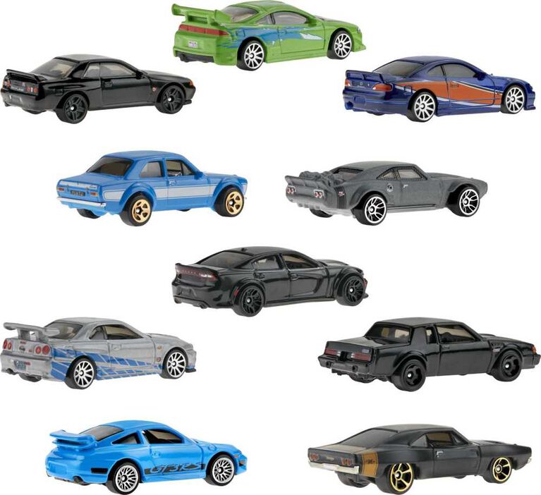 Hot Wheels Fast and Furious Themed 10-Pack