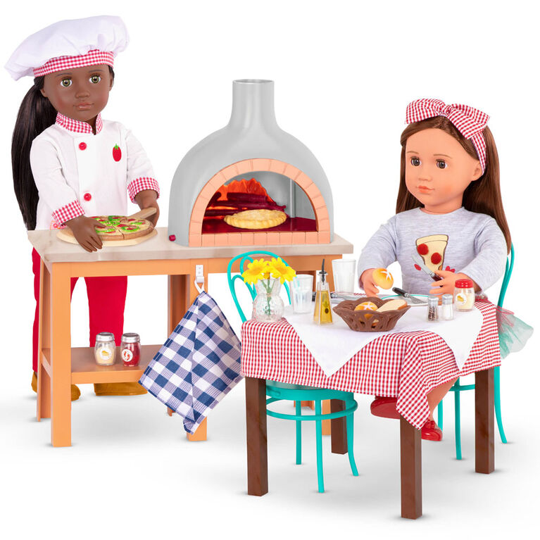 Our Generation Medium Wood Burning Pizza Oven Set Toys R Us Canada