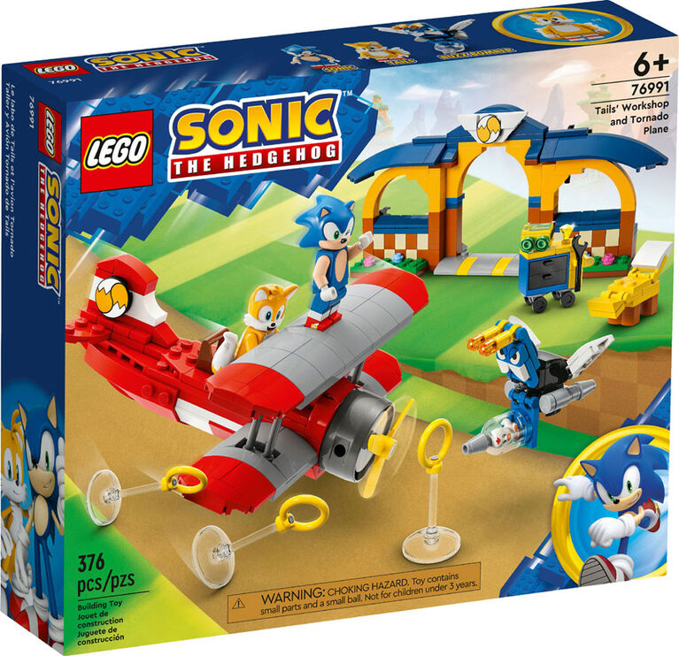 LEGO Sonic the Hedgehog Le labo de Tails et l'avion Tornado 76991 (376 pièces)