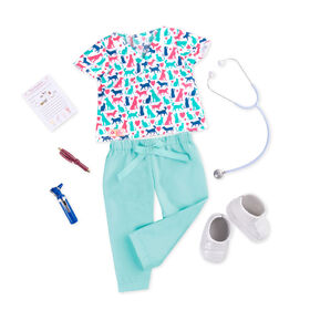 Healthy Paws, Our Generation, Tenue de v&eacute;t&eacute;rinaire pour poup&eacute;es de 18&nbsp;po