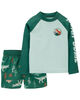 Carter's "Roar-Some" 2-Piece Rashguard Swim Set  4T