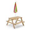 Table de pique-nique de jardin avec parasol pour enfants