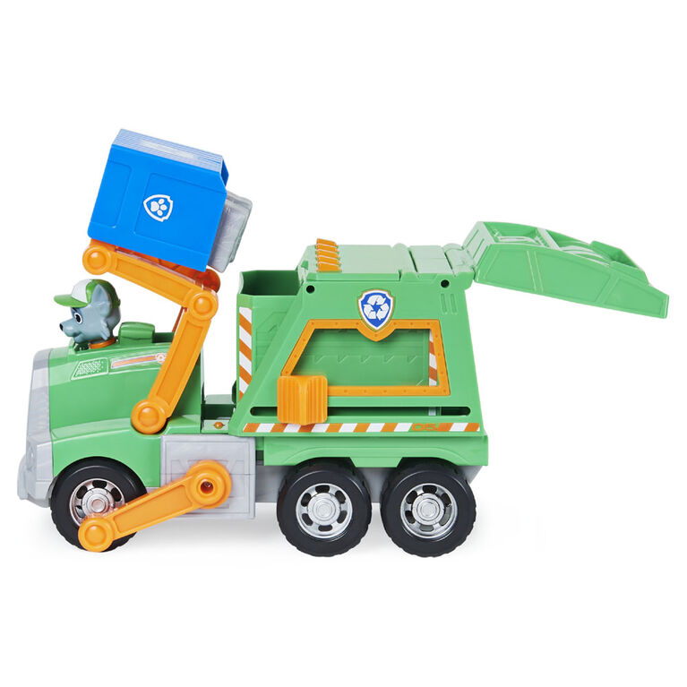 PAW Patrol, Reuse It Deluxe Truck de Rocky avec figurine à collectionner et 3 outils