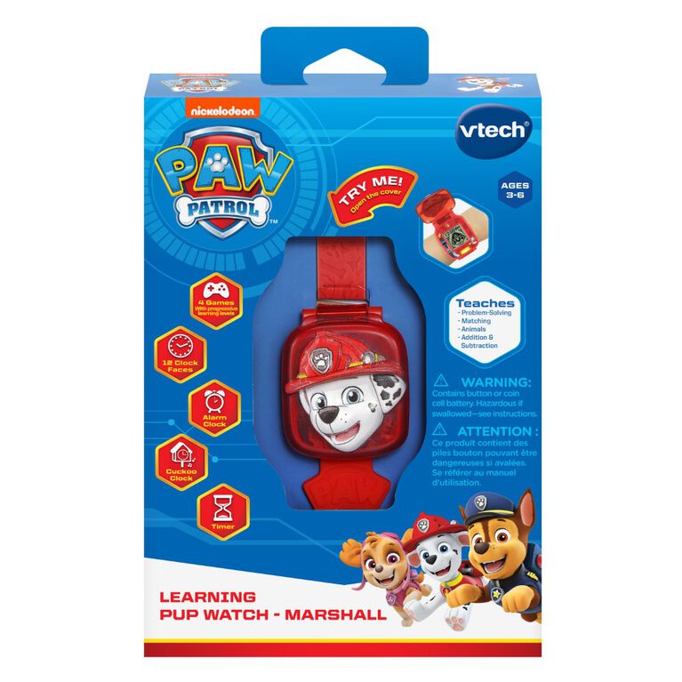 VTech PAW Patrol: Pat'Patrouille - La montre-jeu interactive - Marshall - Édition anglaise