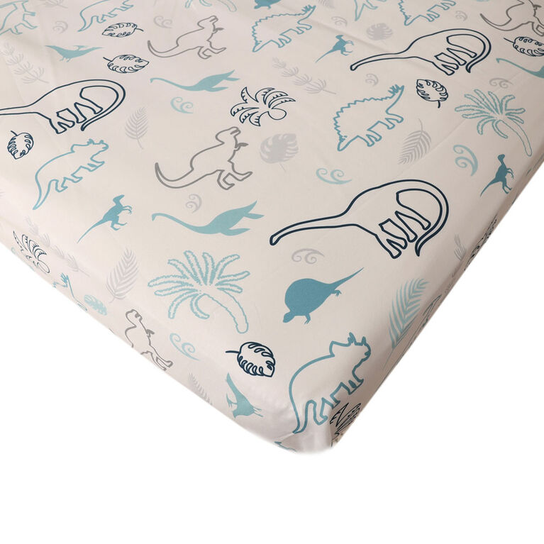 3-Piece Toddler Bedding Set, Blue Dinosaur