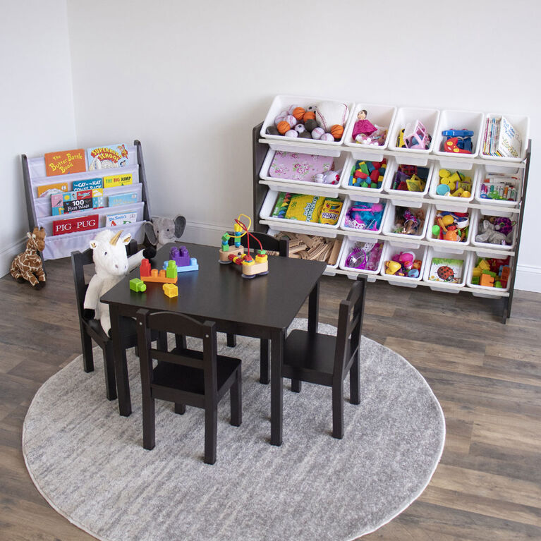 Toy Organizer with 20 Bins, Espresso