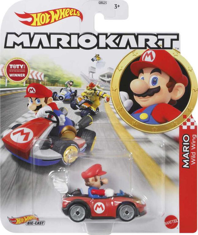 Répliques Mario Kart Hot Wheelsen métal moulé sous pression à l'échelle 1:64
