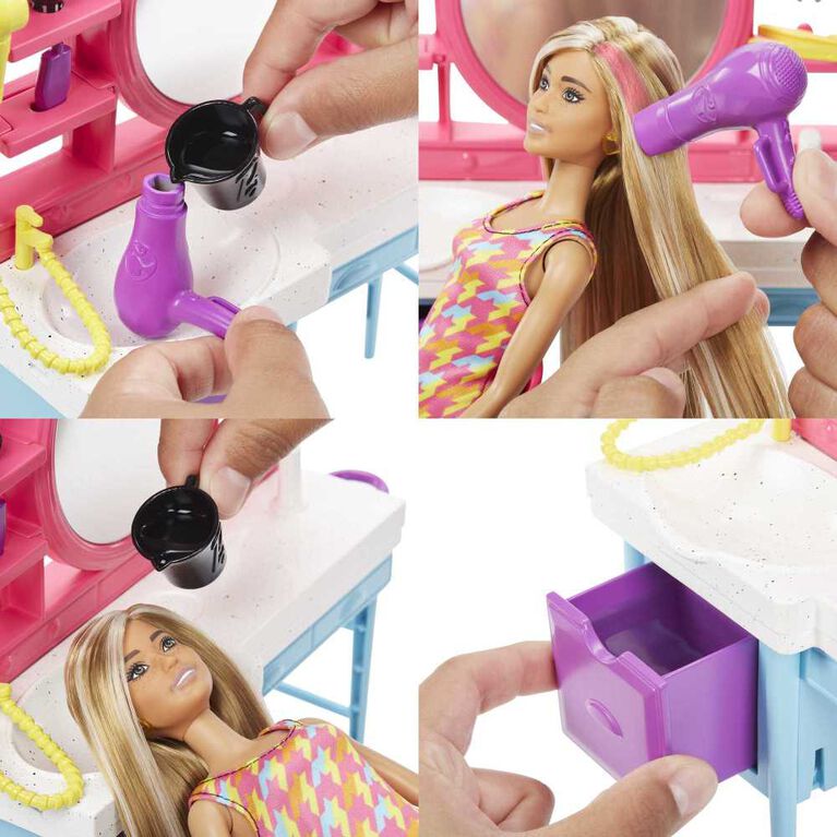 Barbie Ultra Chevelure Coffret de jeu Salon et poupée