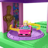 Hot Wheels RacerVerse Barbie Spiral Race Track Set with Barbie "Malibu" & Barbie "Brooklyn" Toy Cars