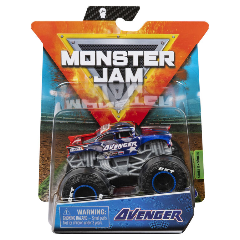 Monster Jam, Official Avenger Monster Truck, Die-Cast Vehicle, World Finals Series, 1:64 Scale