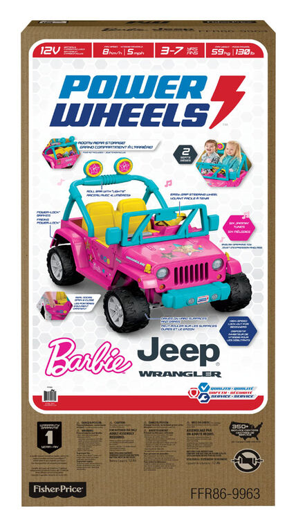 Fisher-Price Power Wheels Barbie Jeep Wrangler | Toys R Us Canada