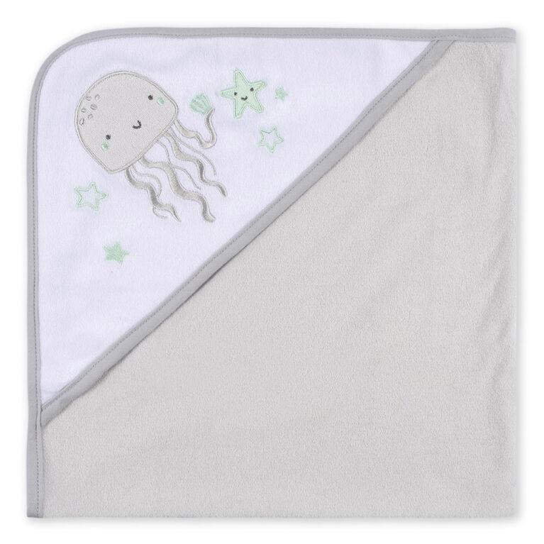 Koala Baby - Grey Whale Kint Hooded Towel - 3 Pack