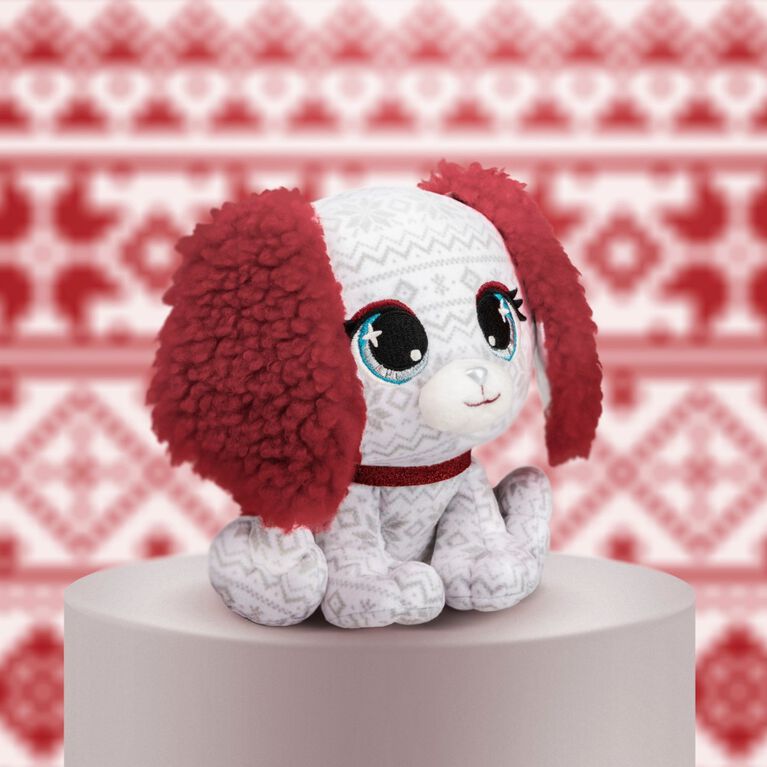 GUND P.Lushes Designer Fashion Pets, Holly Vail, chienne en peluche de luxe douce et élégante, rouge et blanc, 15,2 cm