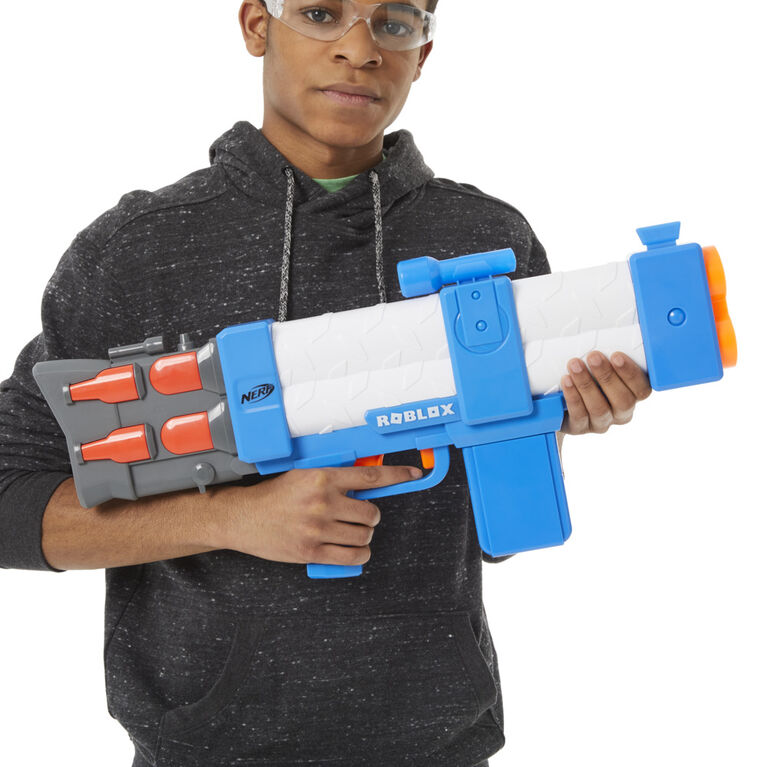 Nerf Roblox Arsenal: Pulse Laser Motorized Dart Blaster, 10 Nerf Elite Darts, 10-Dart Clip, Code to Unlock In-Game Virtual Item