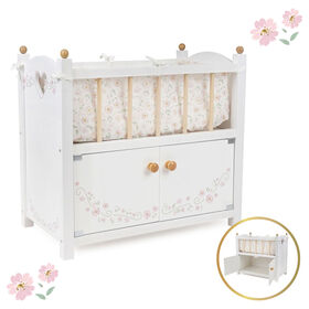 2 in 1 Wooden Cot with Cabine, Little Flora