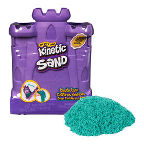 Kinetic Sand, Castle Case with 1lb Teal Play Sand, Multipurpose Play Space and Storage Container, Sensory Toy