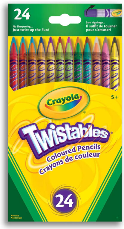 Crayola Twistables Coloured Pencils, 24 Count