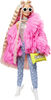 Barbie Extra Doll in Pink Coat with Pet Unicorn-Pig