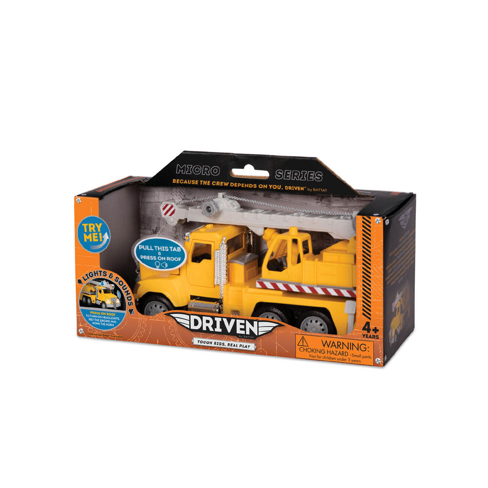 Driven Toy Crane Truck With Lights And Sounds