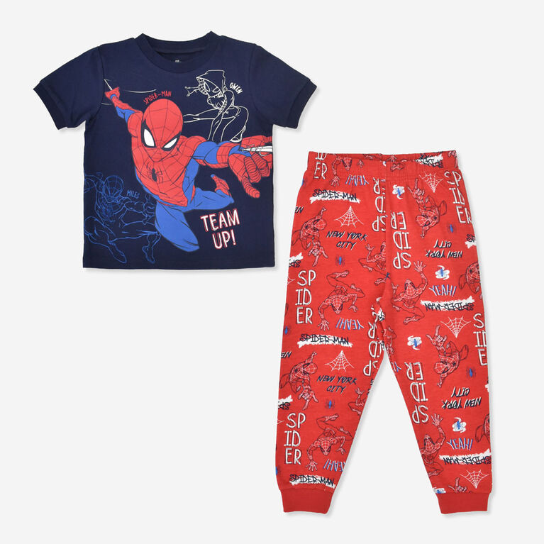 Spiderman 2 Piece PJ Set Navy 5/6