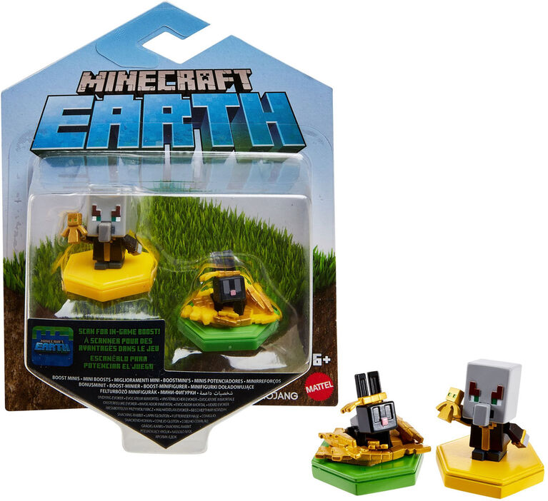 Minecraft Earth Boost Minis Undying Evoker & Snacking Rabbit Figures