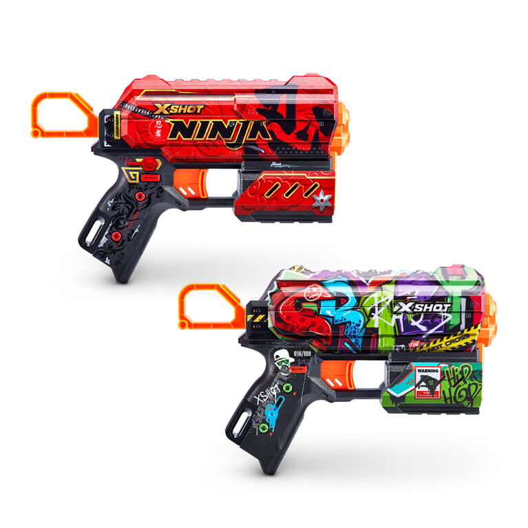 Zuru X-Shot Skins Flux Dart Blaster avec 16 fléchettes (lot de 2)