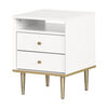 Dylane 2-Drawer Nightstand Pure White