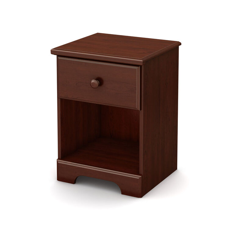 Summer Breeze 1-Drawer Nightstand - End Table with Storage- Royal Cherry