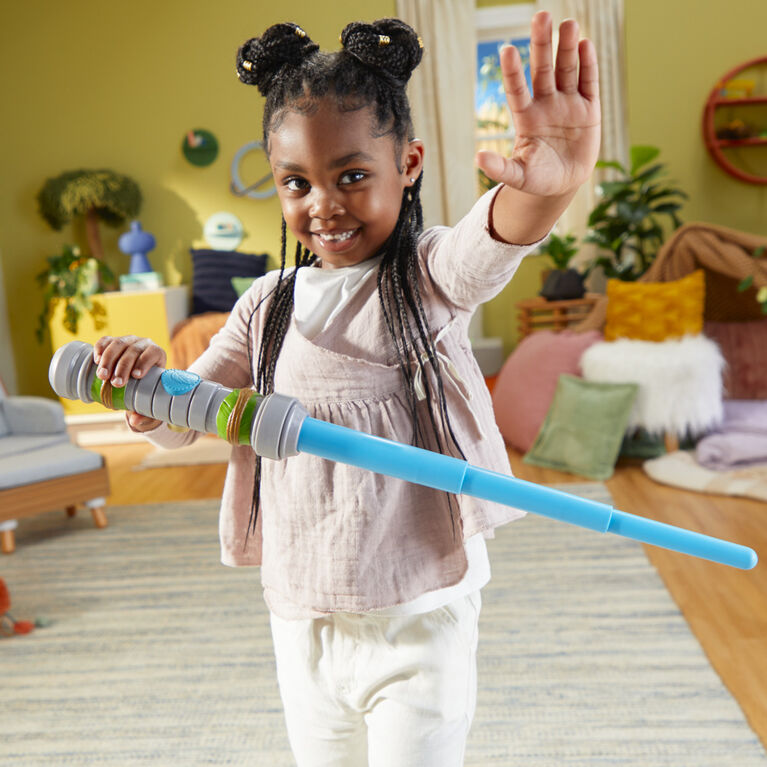 Star Wars Young Jedi Adventures, Nubs Blue Extendable Lightsaber, Star Wars Toys for Preschoolers