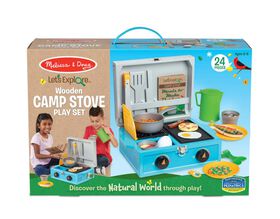 Explorons! Ensemble de jeu de poêle de camp en bois