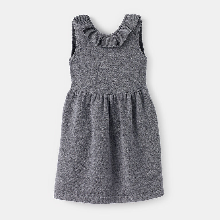 ruffled sweater dress