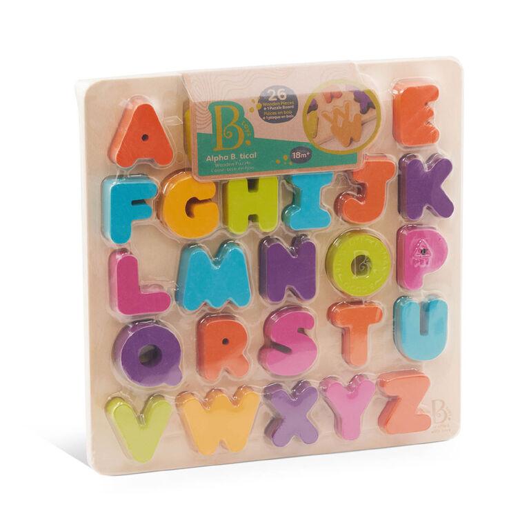 B. toys Alpha-B.-tical Wooden Alphabet Puzzle
