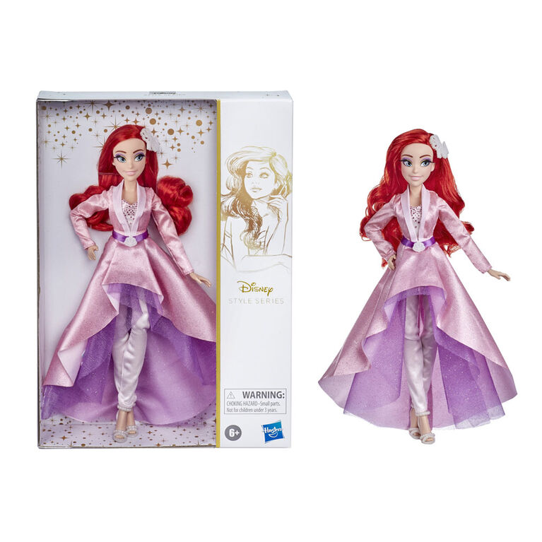 Disney Princess Style Series 07 Ariel, Fashion Doll in Modern Style with Earrings and Shoes, Collectable Doll