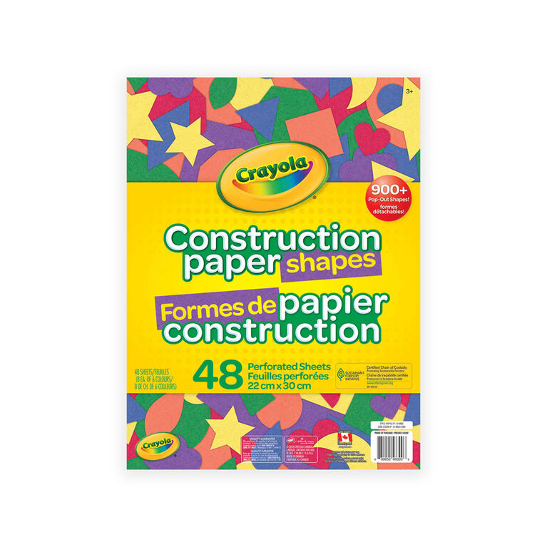 Crayola Precut Construction Paper Shapes, 48 Sheets Toys R Us Canada